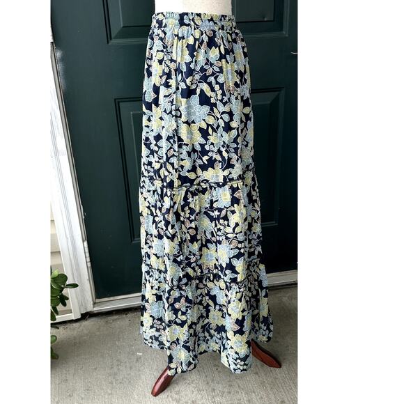 NWT Heartloom Sz S 100% Cotton Boho Batik Tiered Maxi Skirt Cottagecore Prairie - Picture 5 of 7